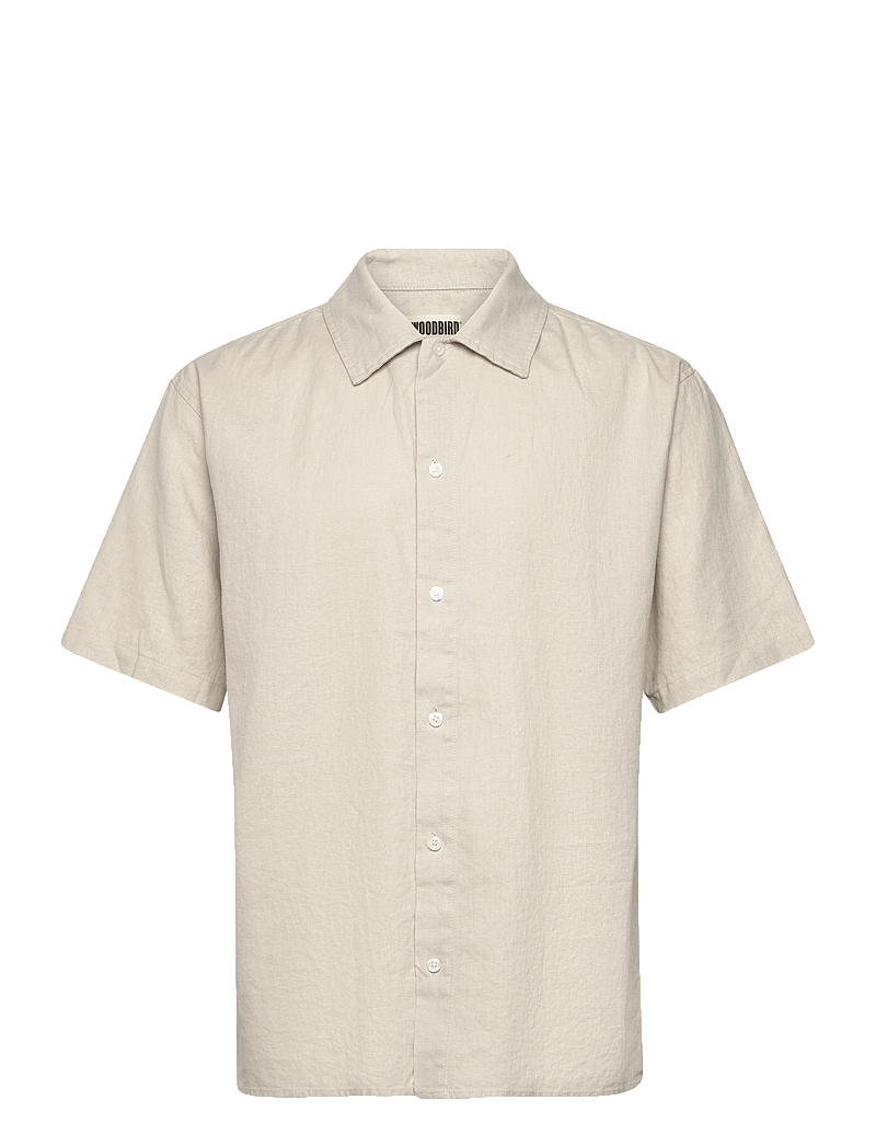 Woodbird - WBBanks Linen Shirt - linased särgid - sand - 1