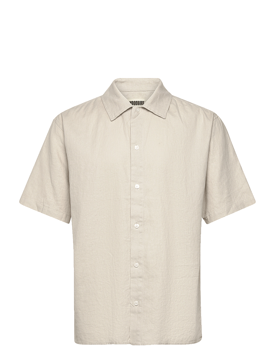Woodbird - WBBanks Linen Shirt - leinenhemden - sand - 1