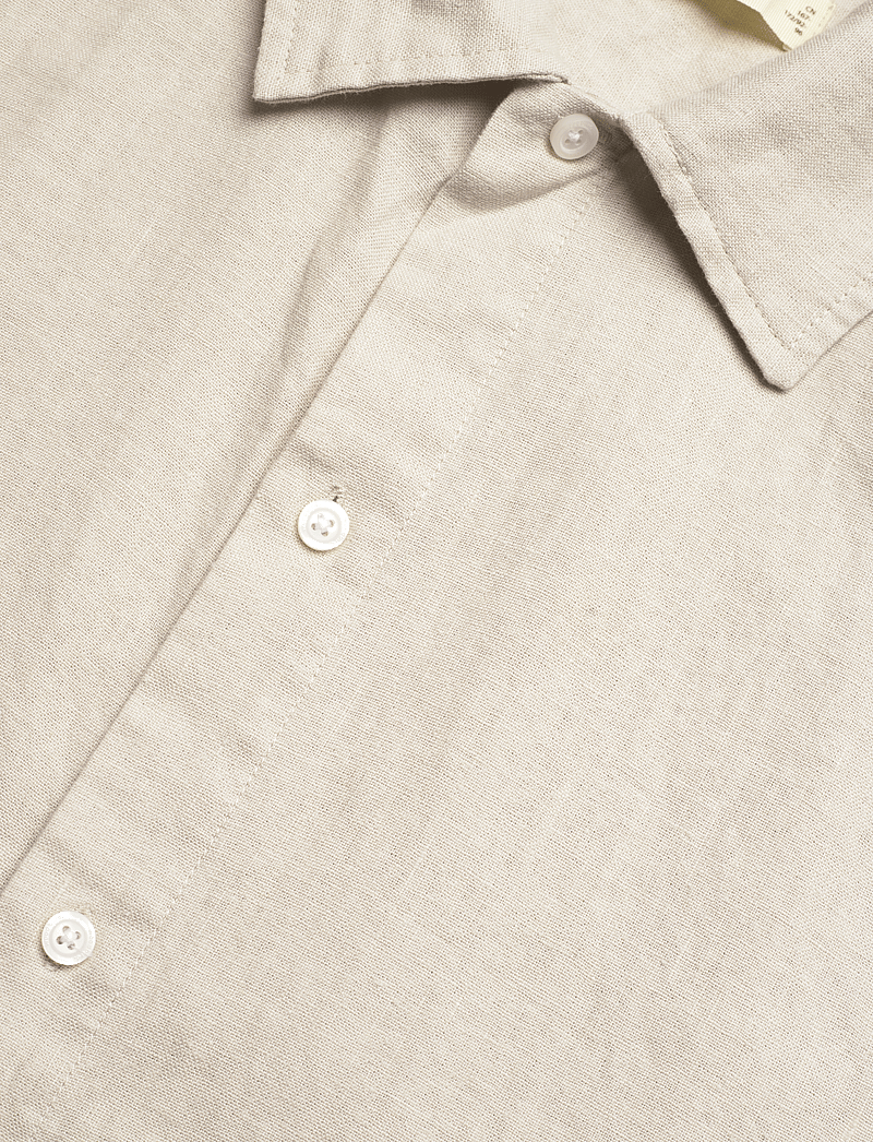 Woodbird - WBBanks Linen Shirt - linased särgid - sand - 4