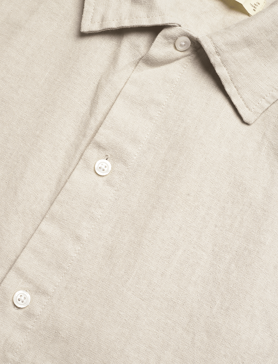 Woodbird - WBBanks Linen Shirt - leinenhemden - sand - 4