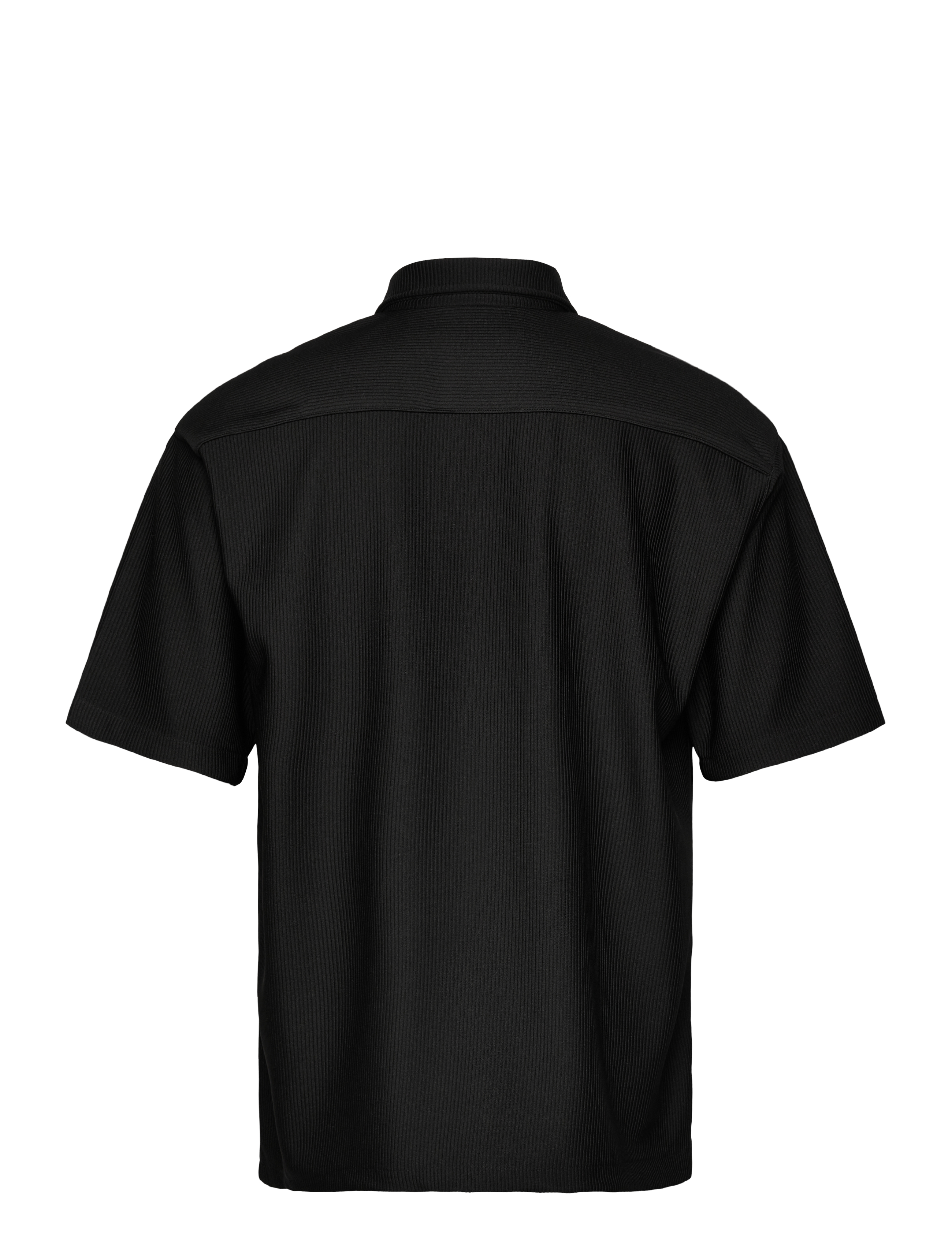 Woodbird - WBBanks Plisse Shirt - marškiniai trumpomis rankovėmis - black - 2