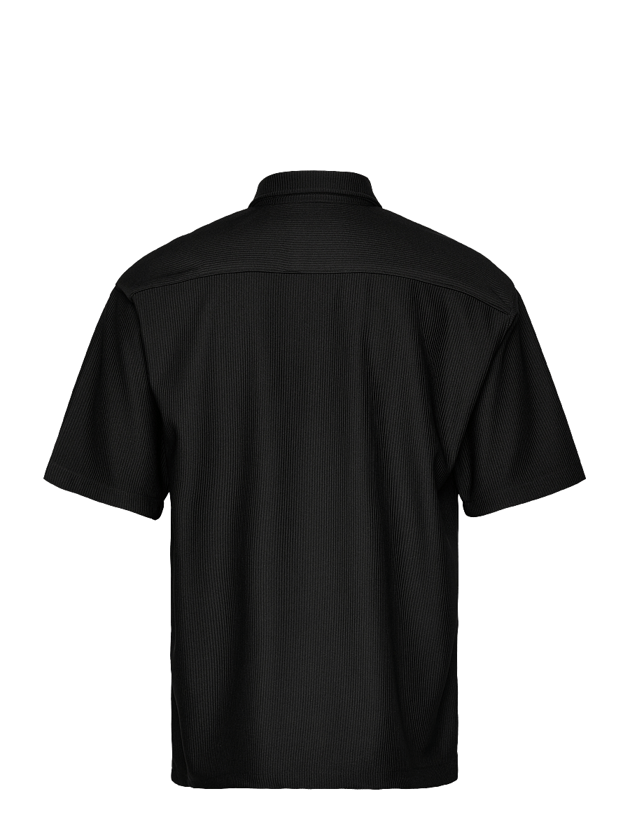 Woodbird - WBBanks Plisse Shirt - marškiniai trumpomis rankovėmis - black - 2