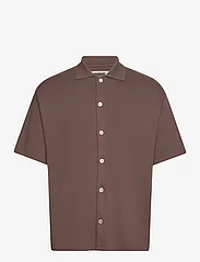 Woodbird - WBBanks Vase Knit - kortärmade skjortor - brown - 0