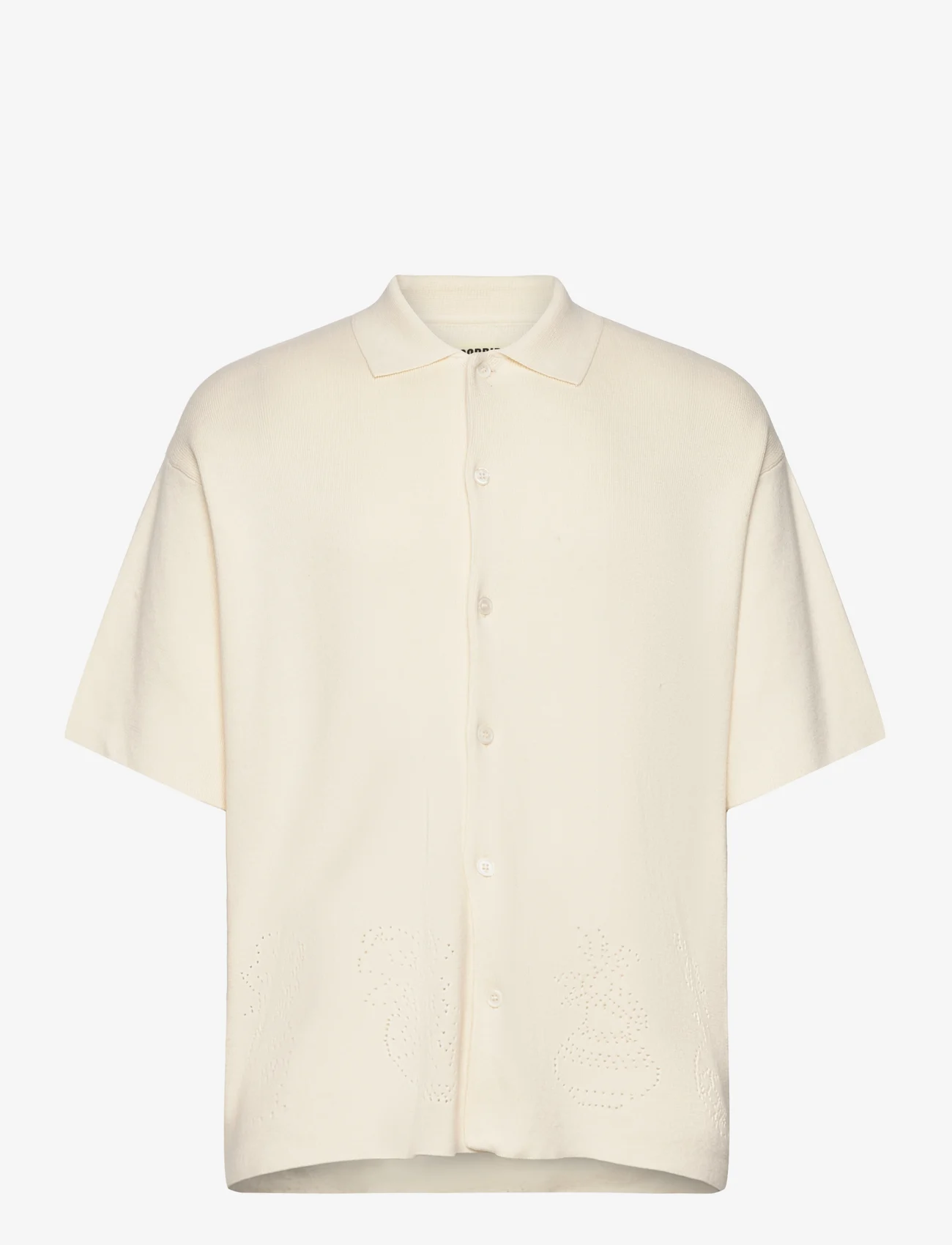 Woodbird - WBBanks Vase Knit - kortärmade skjortor - off white - 0