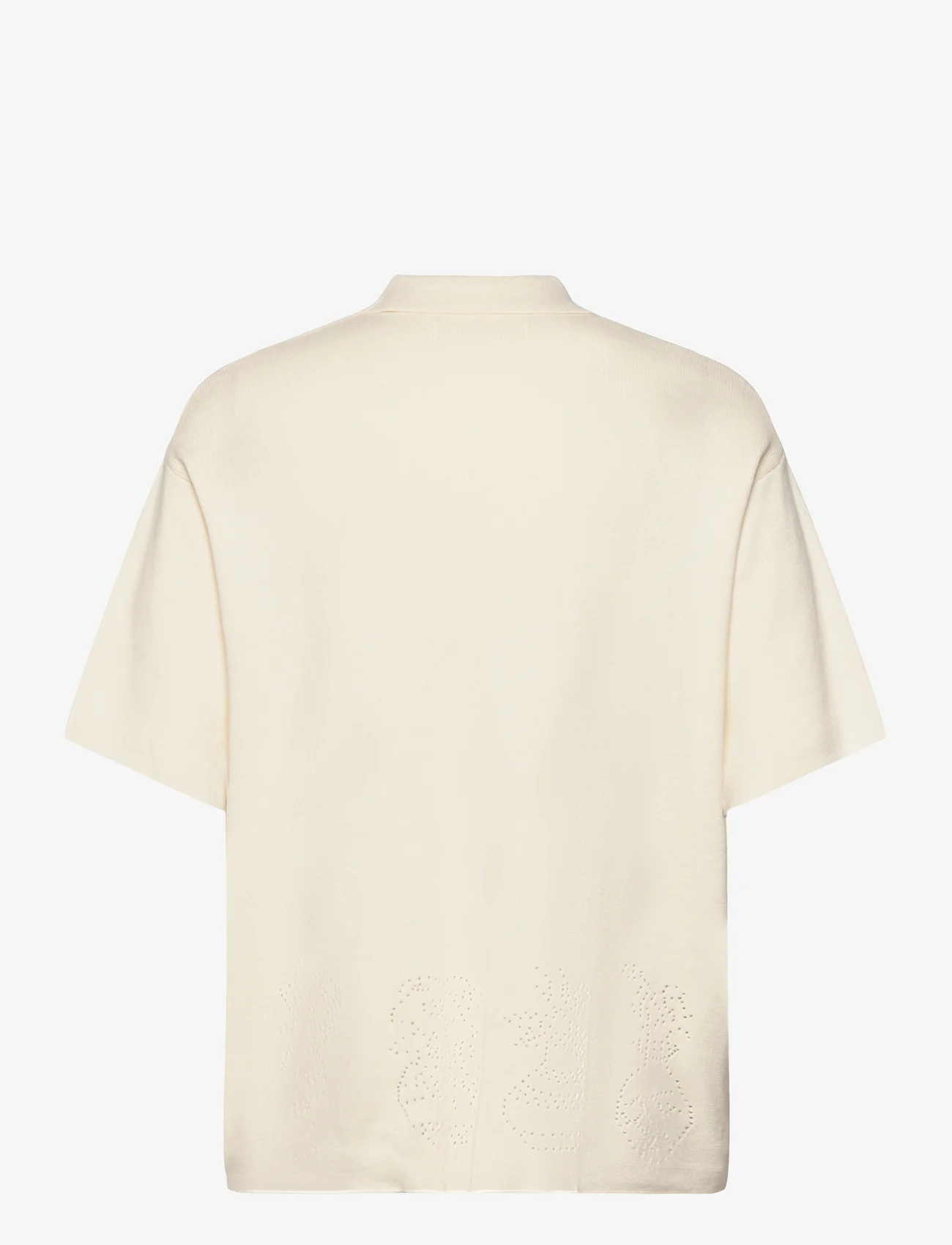 Woodbird - WBBanks Vase Knit - kortärmade skjortor - off white - 1