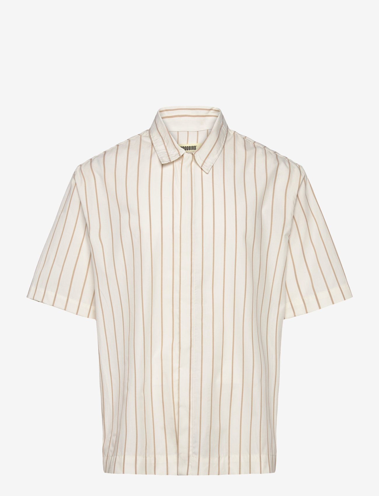 Woodbird - WBWang Poplin Shirt - kortærmede skjorter - off white - 0