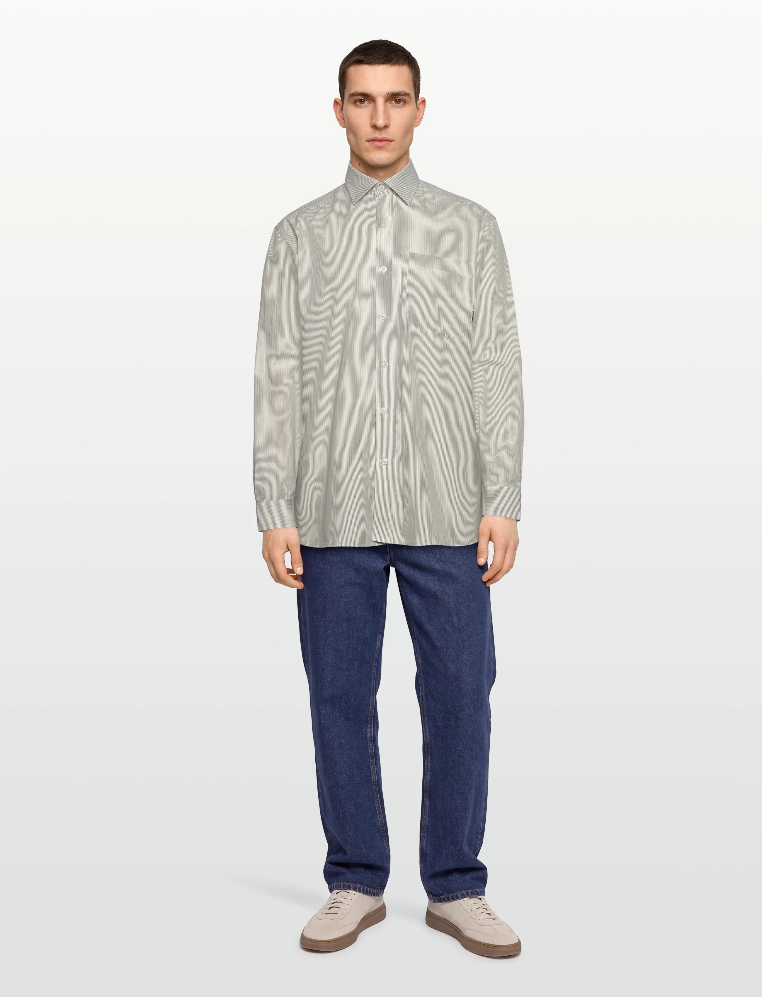 Woodbird Wbyuzo Italics Shirt, XS, Shirts, Weiß - Casual Männerswear