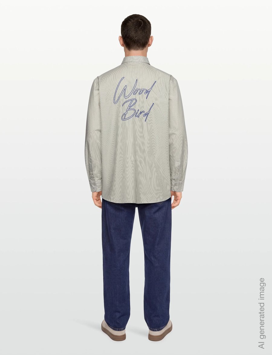 Woodbird - WBYuzo Italics Shirt - freizeithemden - off white - 4