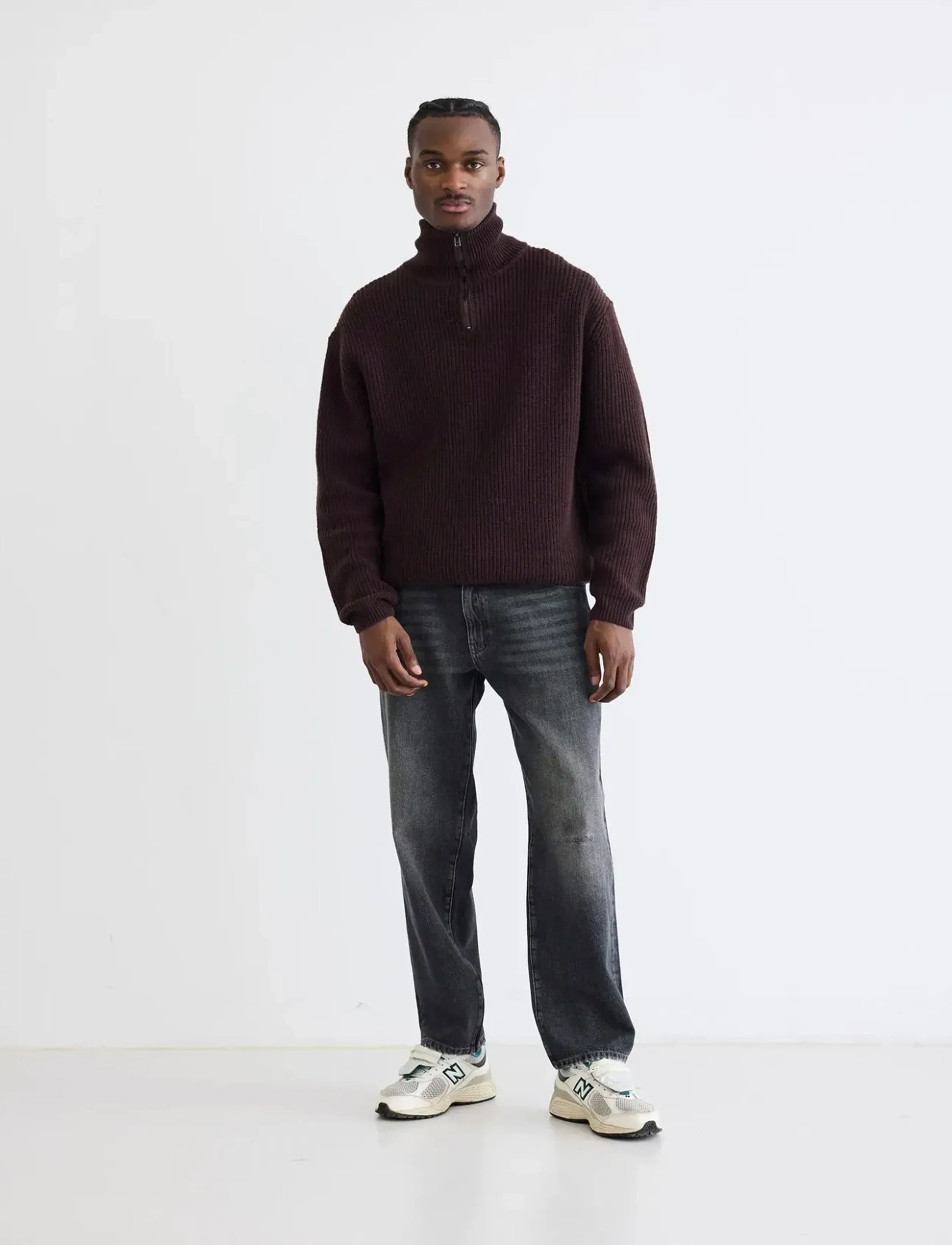 Woodbird - WBLass Wool Half-Zip - mehed - brown - 3
