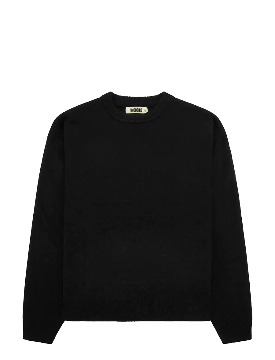 Woodbird - WBKurt base Knit - Ümara kaelusega - black - 0