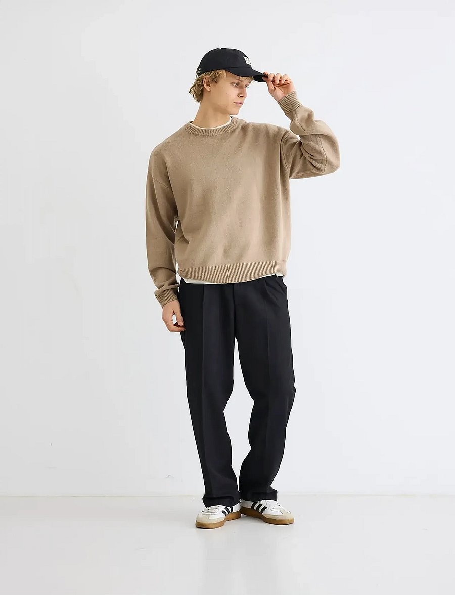 Woodbird - WBKurt base Knit - Ümara kaelusega - stone - 3