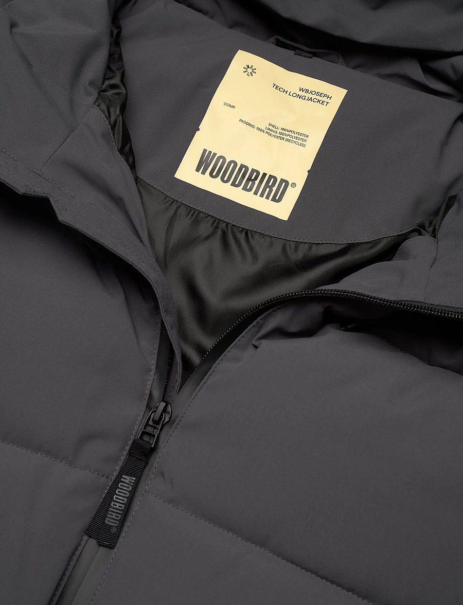Woodbird - WBJoseph Tech Long Jacket - daunenjacken - antra grey - 2
