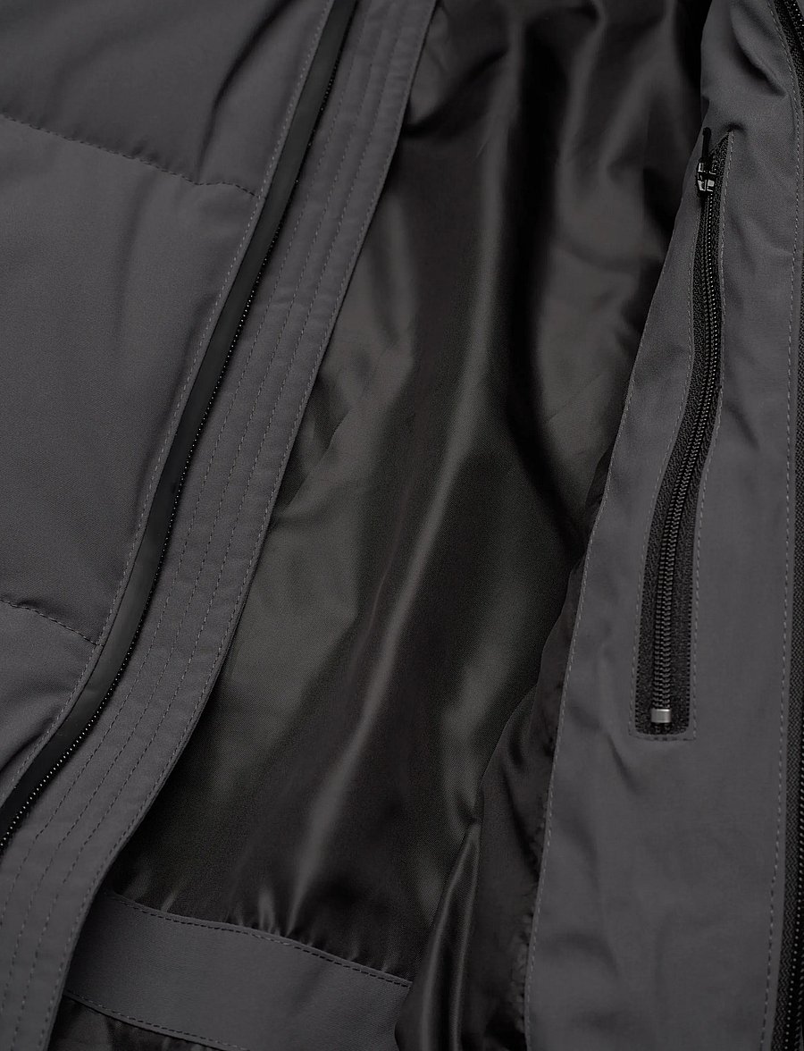 Woodbird - WBJoseph Tech Long Jacket - daunenjacken - antra grey - 4