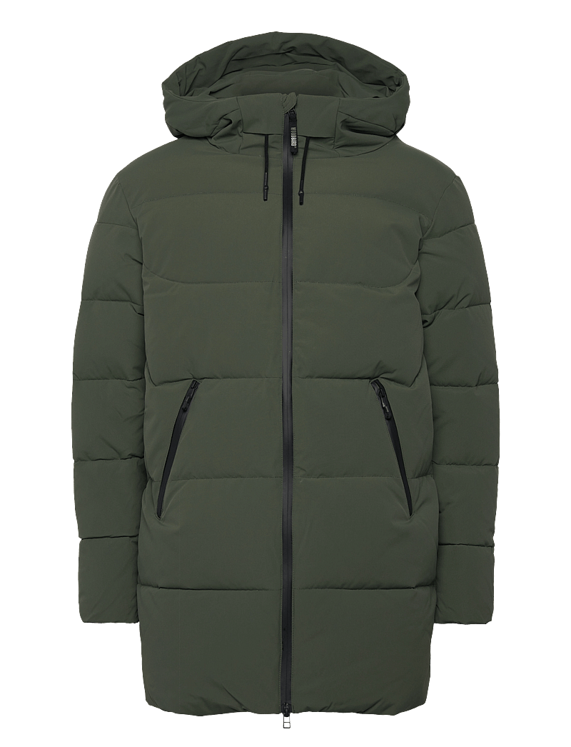Woodbird - WBJoseph Tech Long Jacket - vinterjackor - army - 0