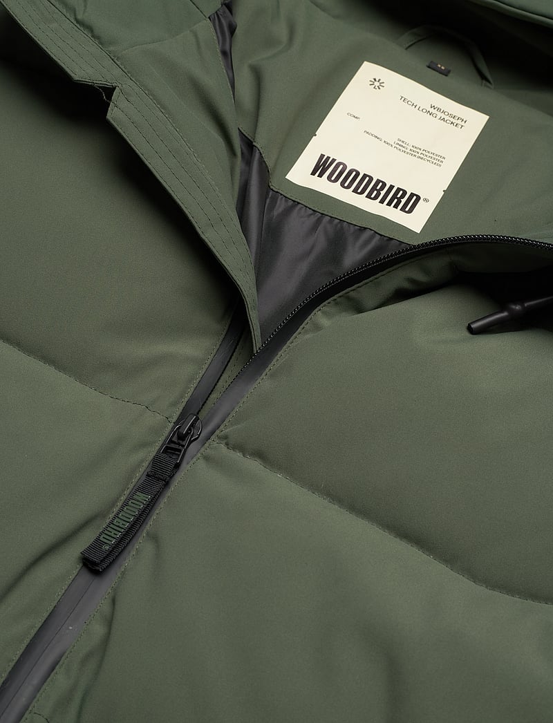 Woodbird - WBJoseph Tech Long Jacket - vinterjackor - army - 2