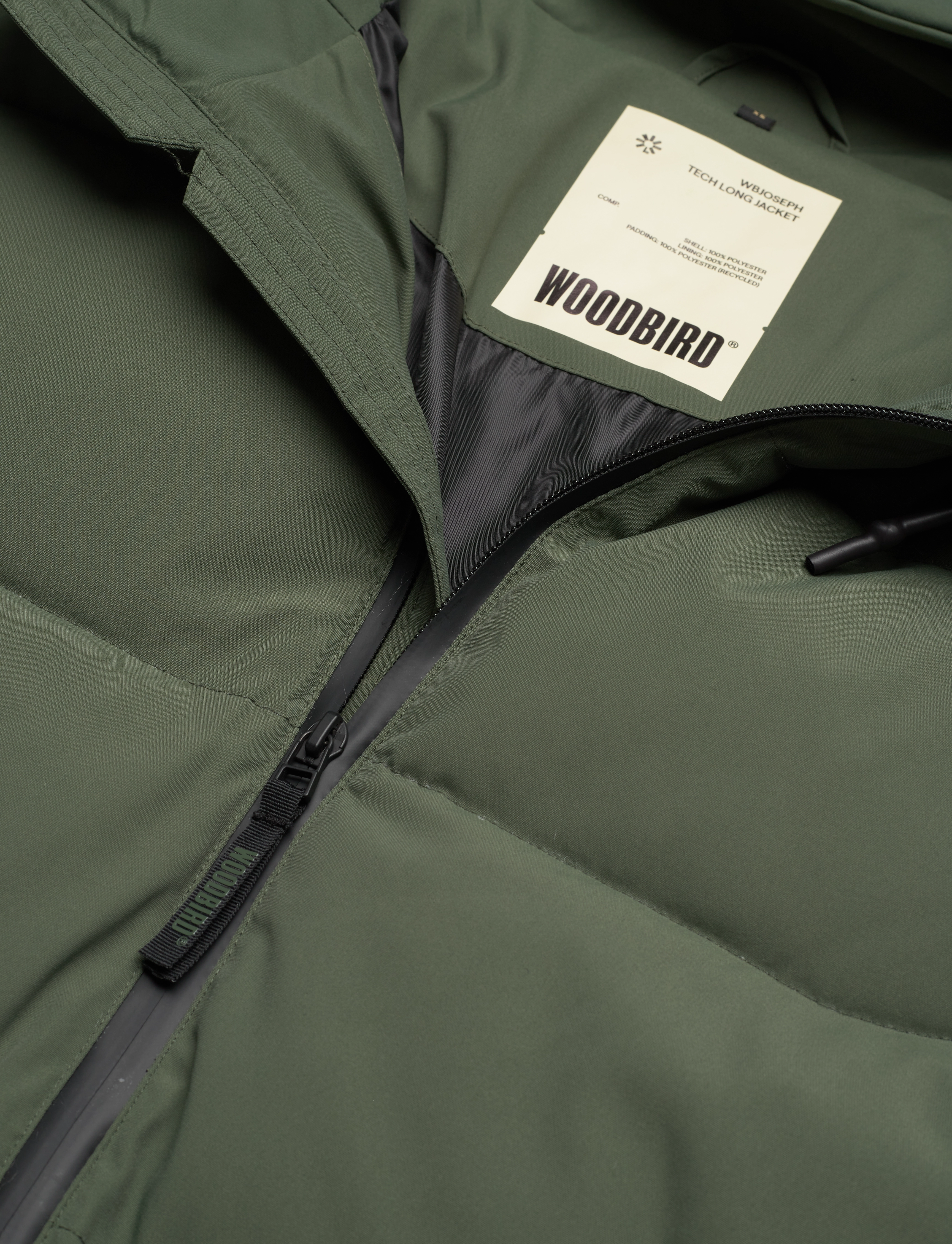 Woodbird - WBJoseph Tech Long Jacket - talvejoped - army - 2