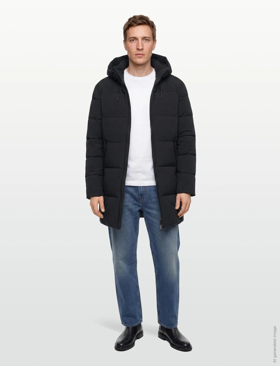 Woodbird - WBJoseph Tech Long Jacket - donsjassen - black - 0