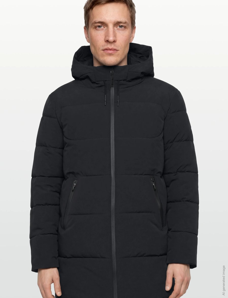 Woodbird - WBJoseph Tech Long Jacket - donsjassen - black - 3