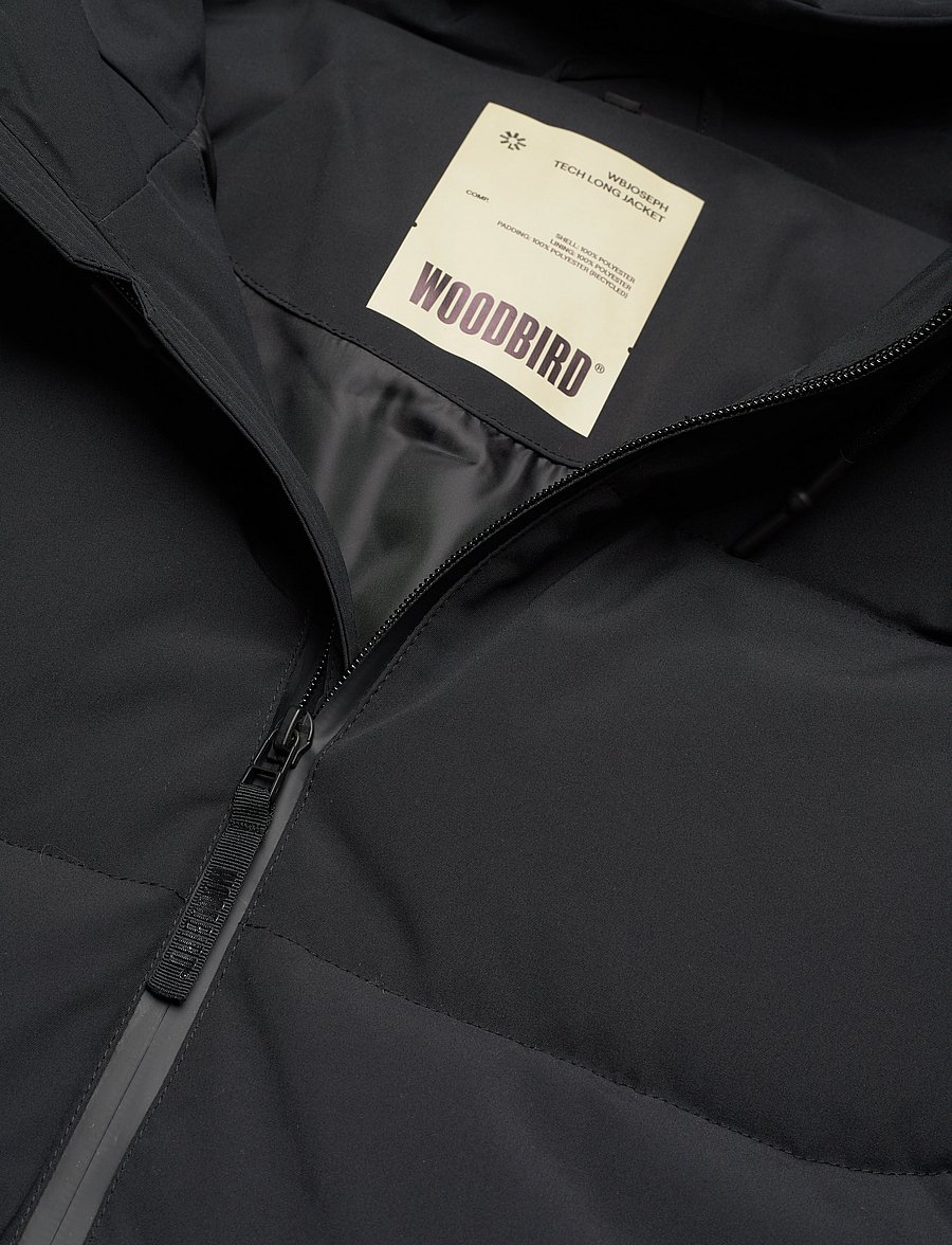 Woodbird - WBJoseph Tech Long Jacket - daunenjacken - black - 2