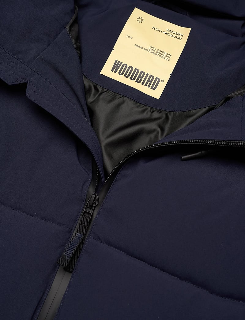 Woodbird - WBJoseph Tech Long Jacket - dunjakker - navy - 2