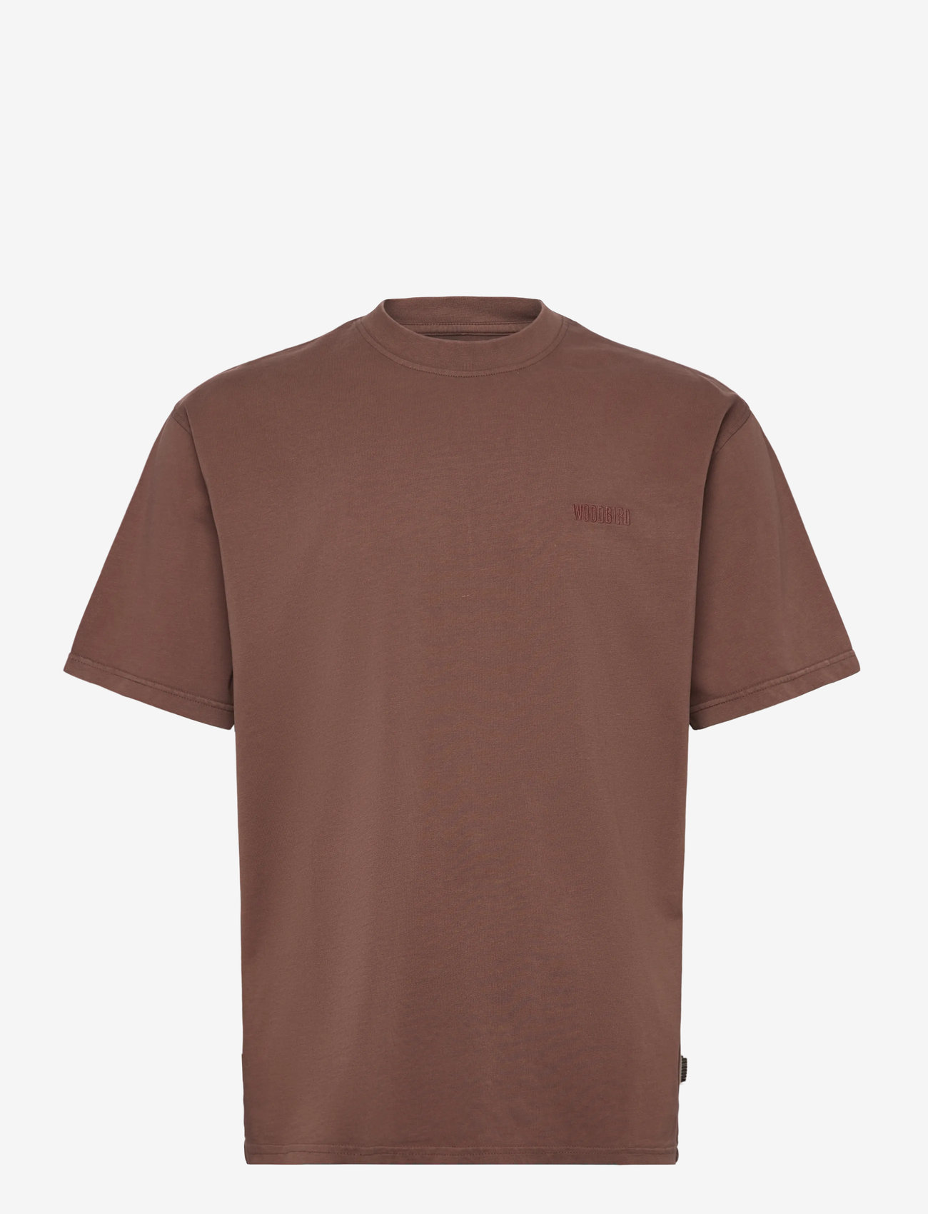 Woodbird - WBBaine Washed Tee - kurzärmelig - brown - 1