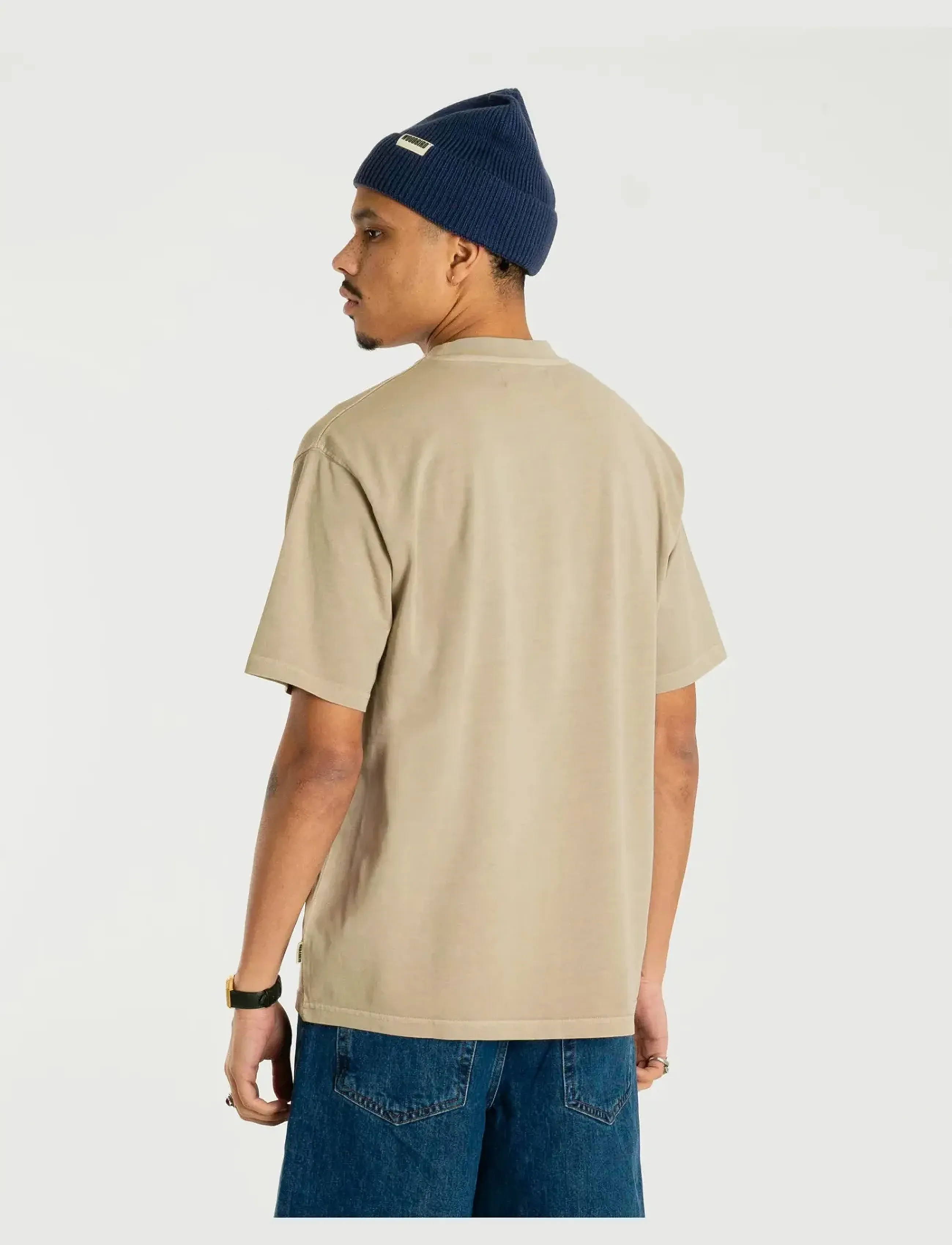 Woodbird - WBBaine Washed Tee - light sand - 4