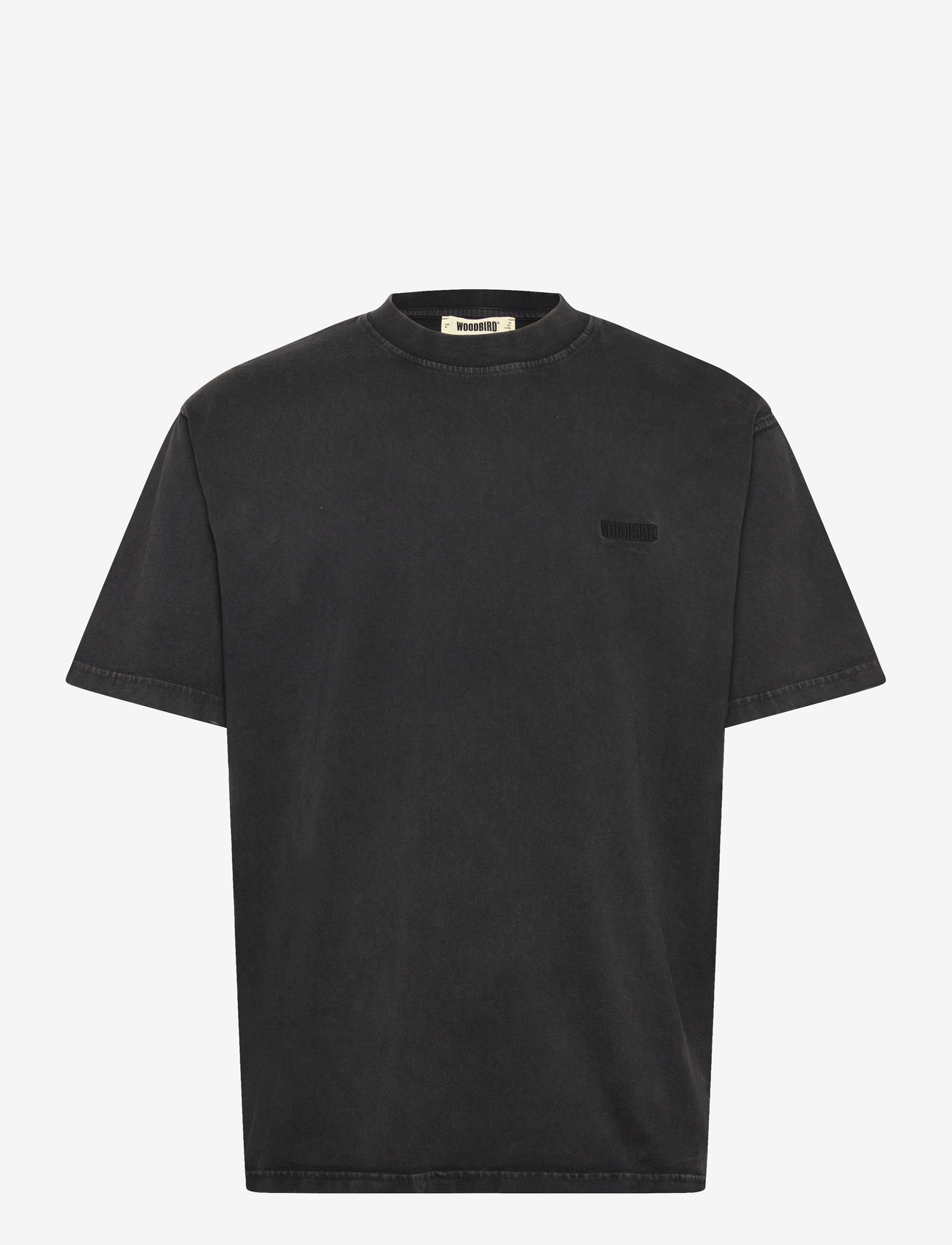 Woodbird - WBBaine Washed Tee - lühikeste varrukatega t-särgid - washed black - 0