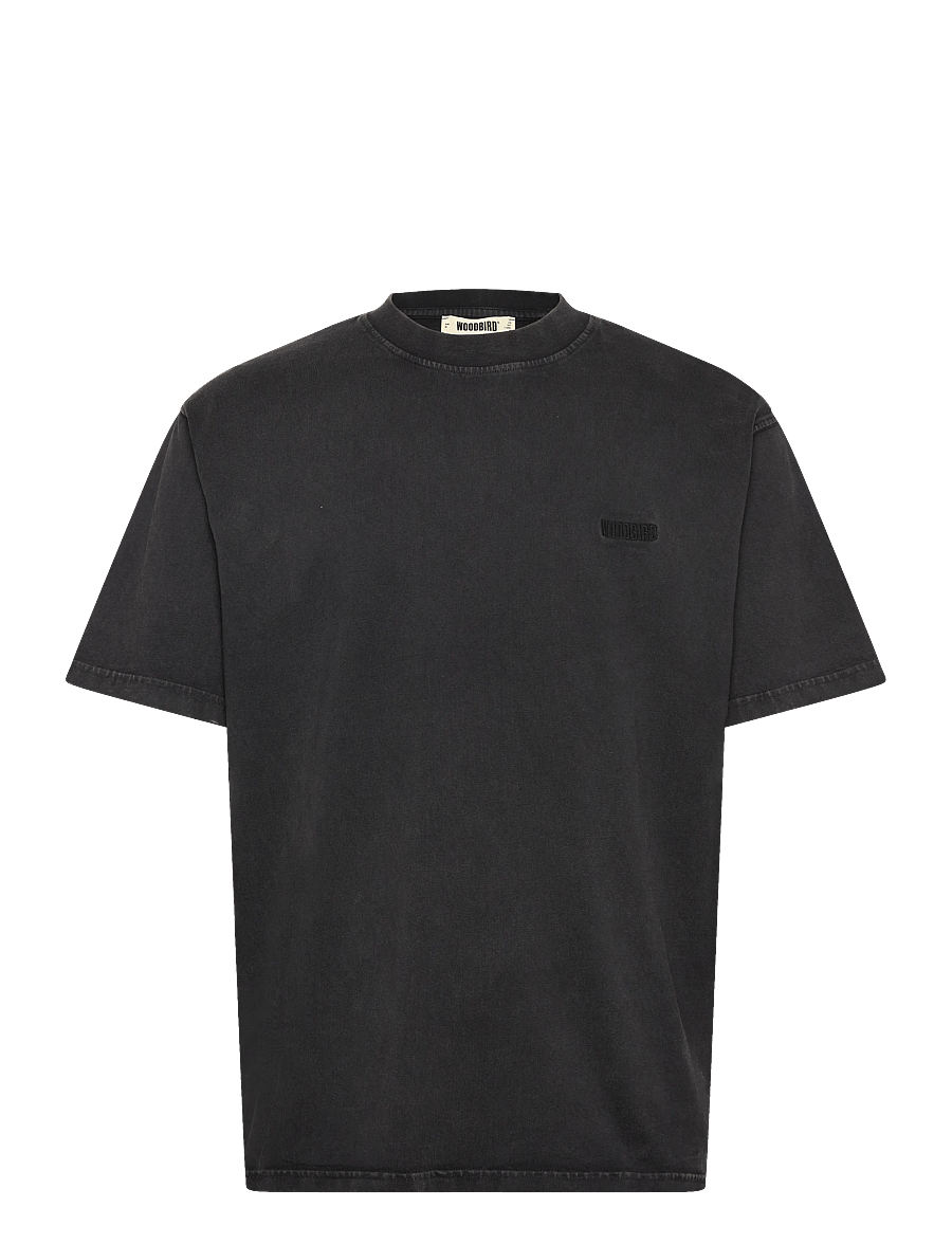 Woodbird - WBBaine Washed Tee - lühikeste varrukatega t-särgid - washed black - 1