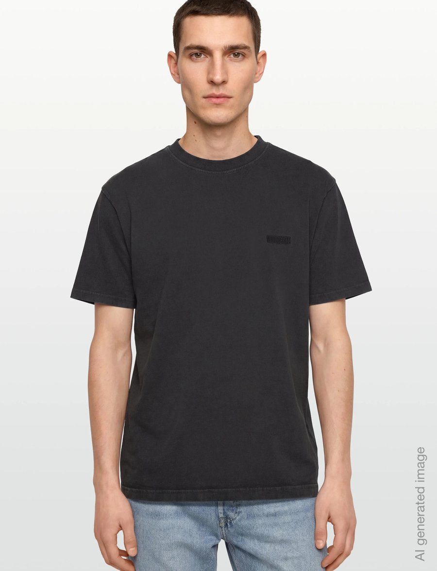 Woodbird - WBBaine Washed Tee - lühikeste varrukatega t-särgid - washed black - 3