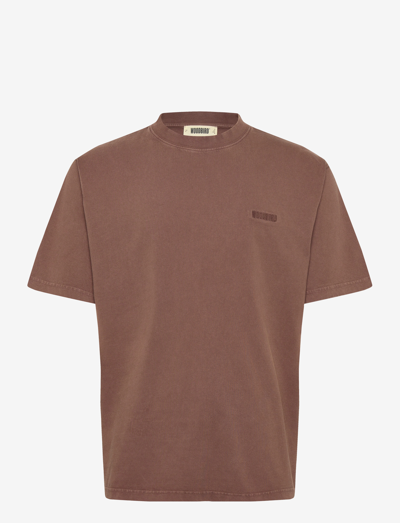 Woodbird - WBBaine Washed Tee - lühikeste varrukatega t-särgid - washed brown - 0
