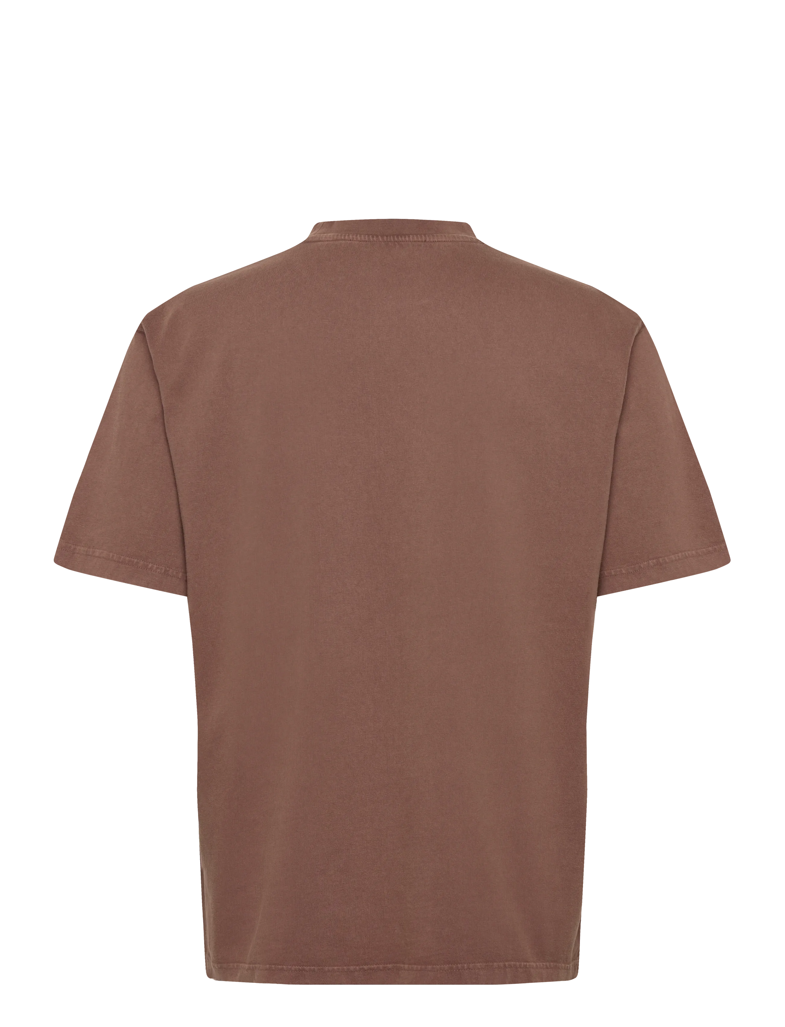 Woodbird - WBBaine Washed Tee - short-sleeved t-shirts - washed brown - 1