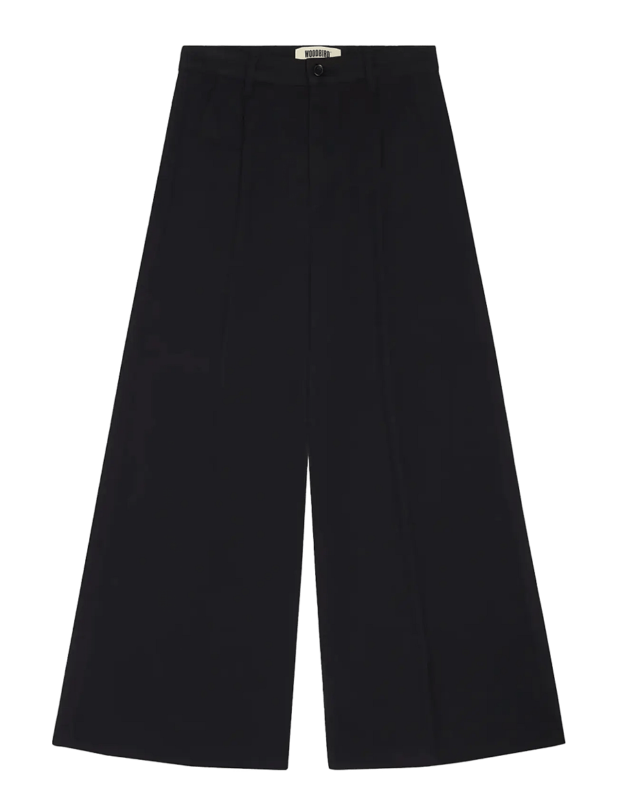 Woodbird - WBSoul Straight Pant - hosen mit weitem bein - black - 1