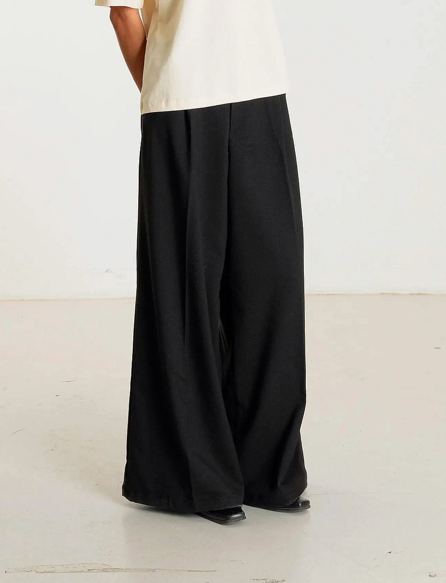 Woodbird - WBSoul Straight Pant - hosen mit weitem bein - black - 3