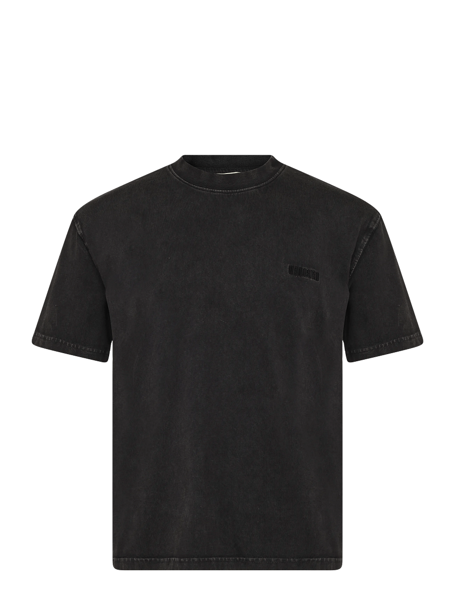 Woodbird - WBBalo Washed Tee - t-shirts - washed black - 1