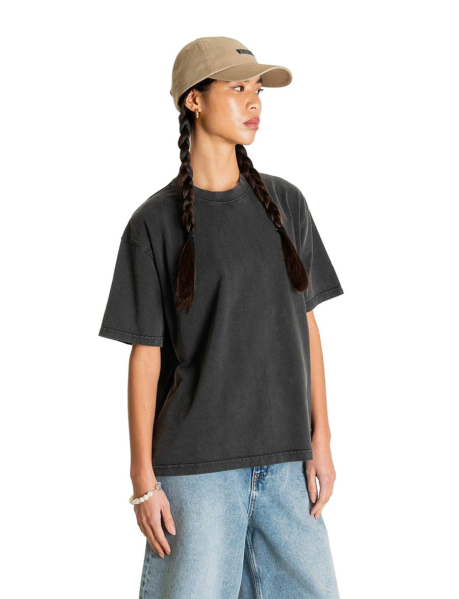 Woodbird - WBBalo Washed Tee - t-shirts - washed black - 3