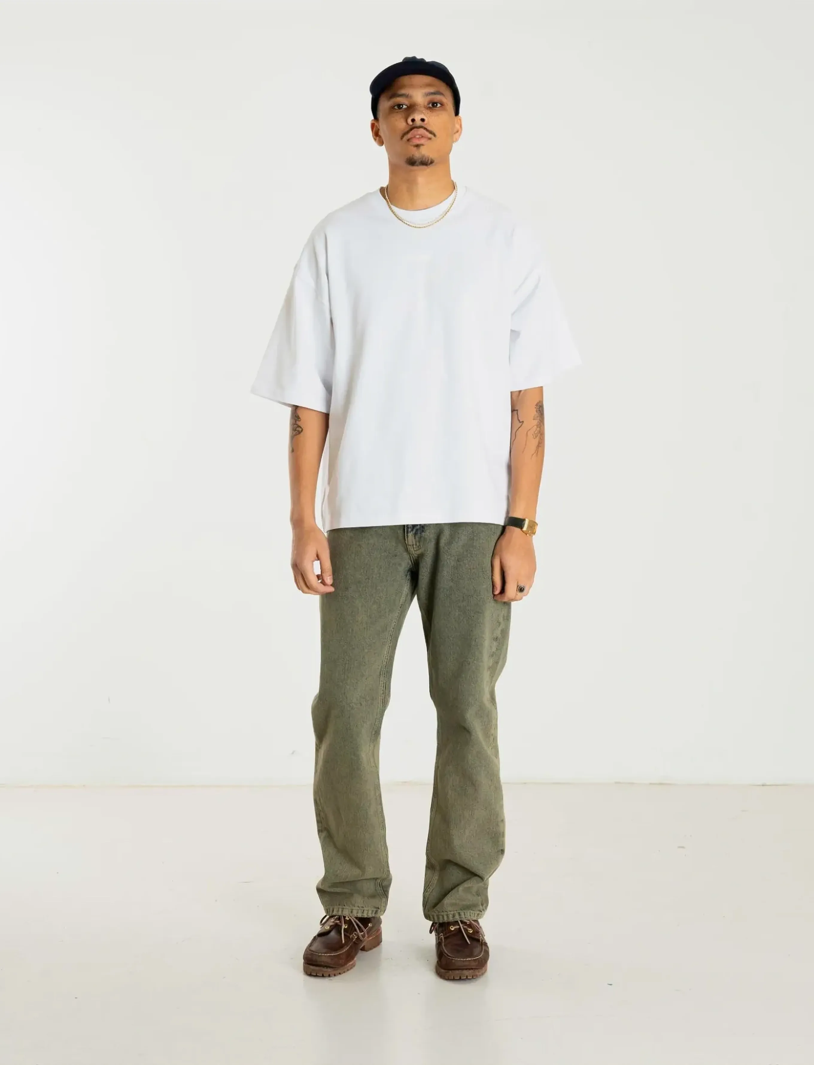 Woodbird WBJay Dirt Jeans - Teksad - DARK GREEN / khaki/green