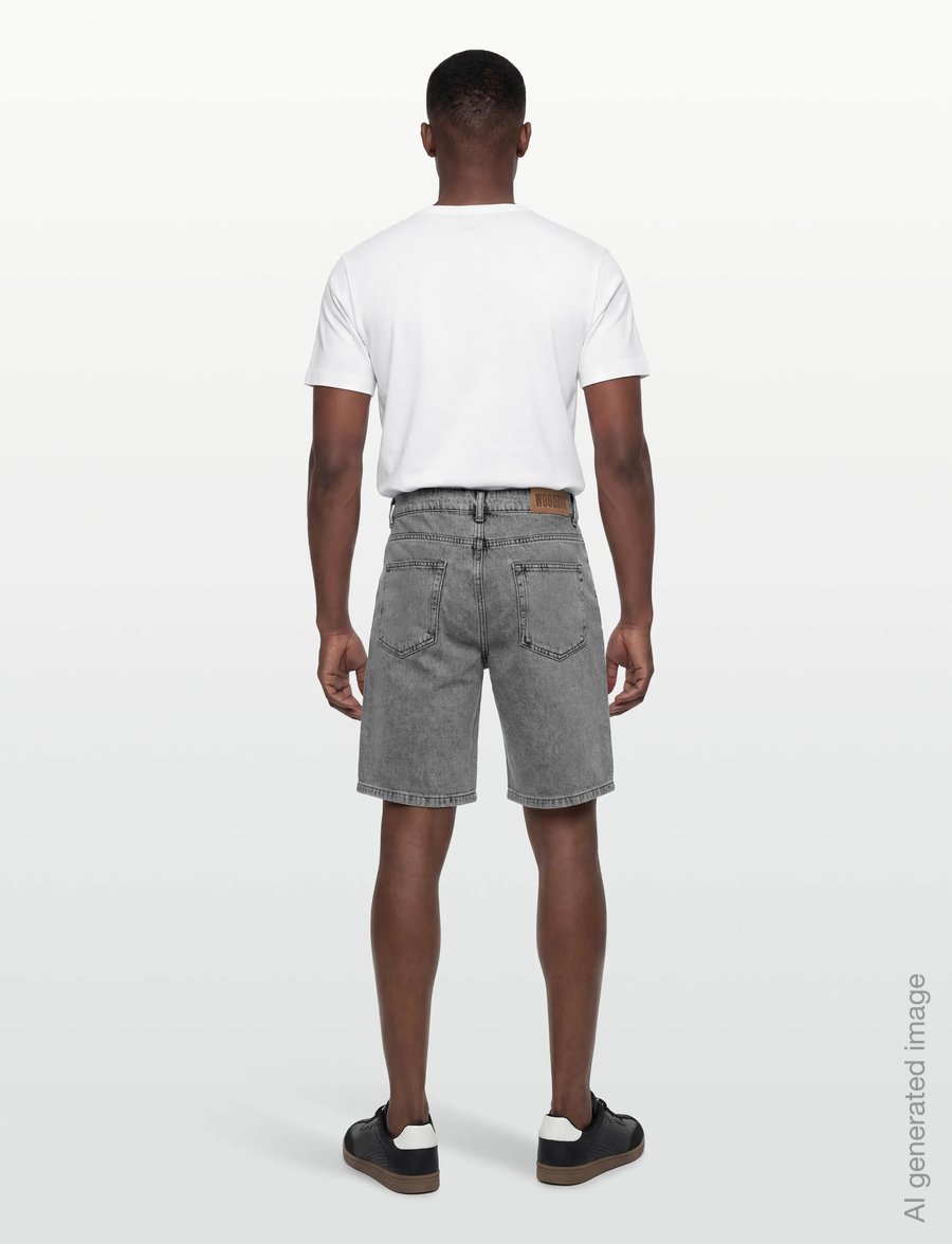 Woodbird - WBLeroy Ash Grey Shorts - jeansshorts - grey - 4