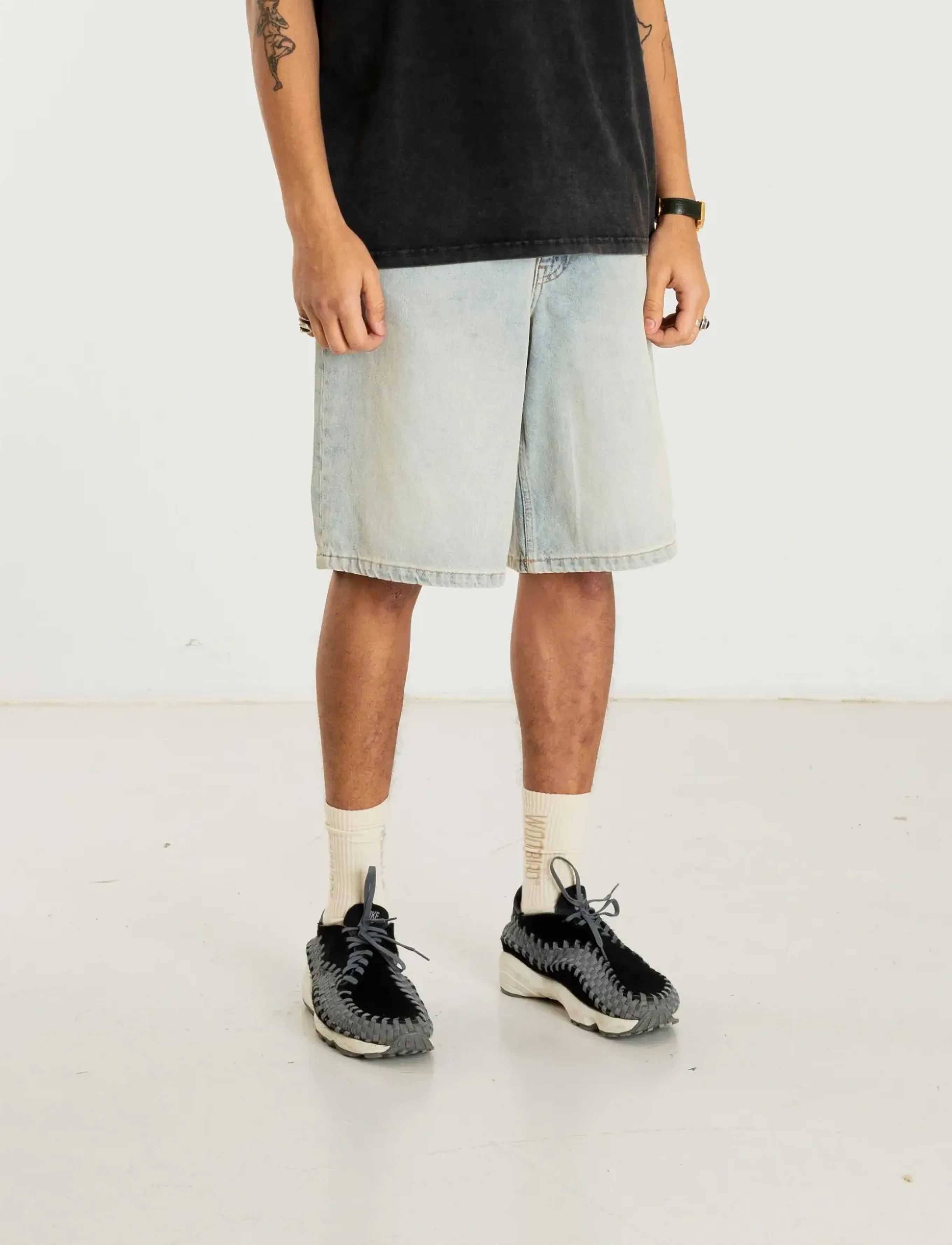 Woodbird - WBLeroy Dawn Shorts - jorts - light blue - 2