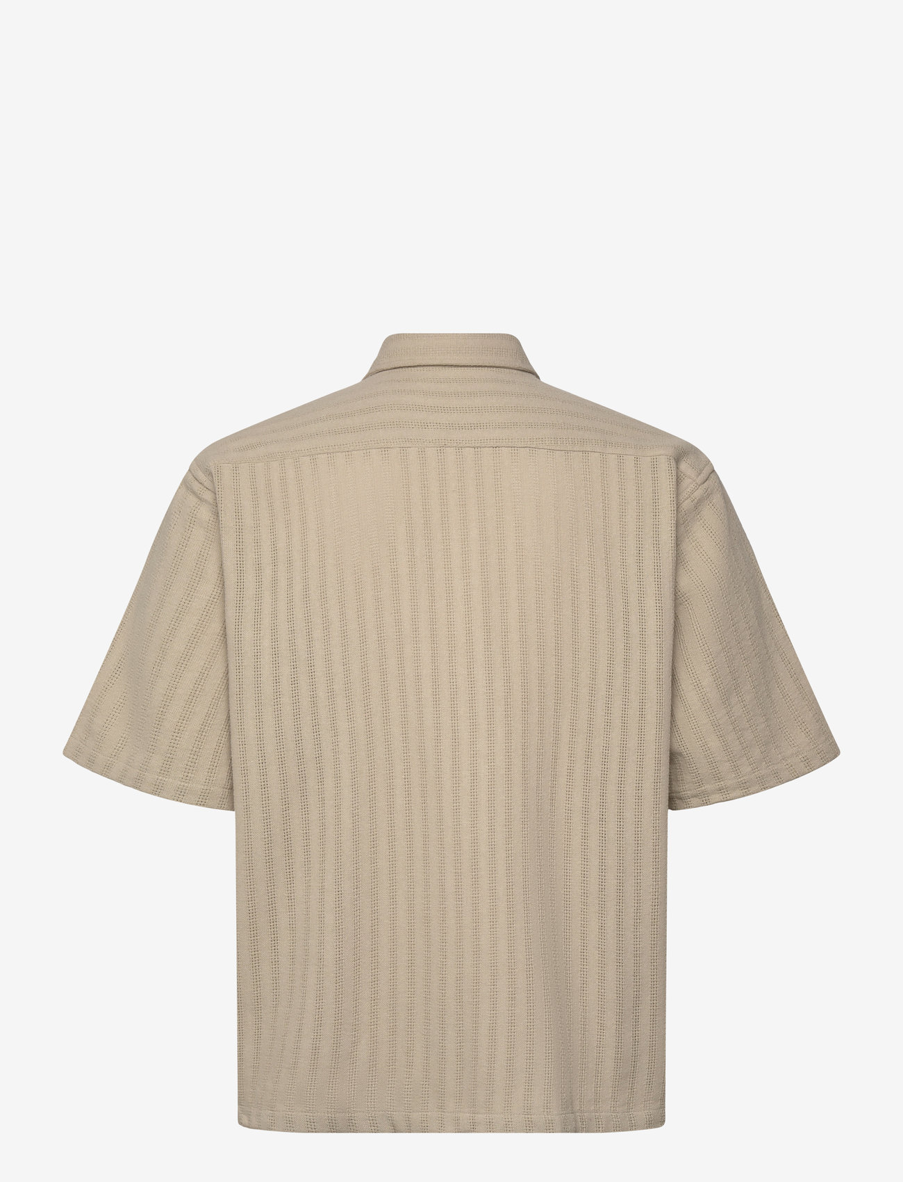 Woodbird - WBWang Chuke Shirt - kortärmade skjortor - light sand - 2
