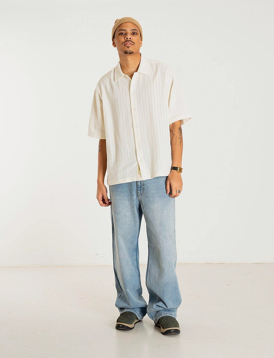 Woodbird - WBWang Chuke Shirt - kortærmede skjorter - off white - 0
