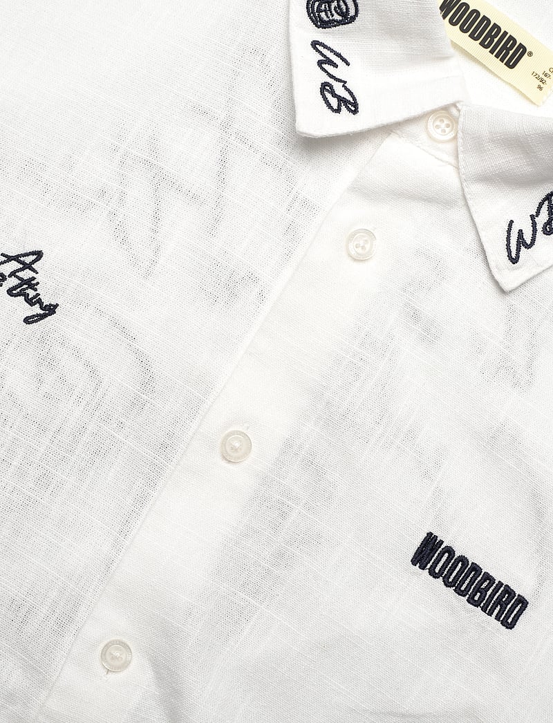 Woodbird - WBWang Embroid Shirt - linneskjortor - off white - 3