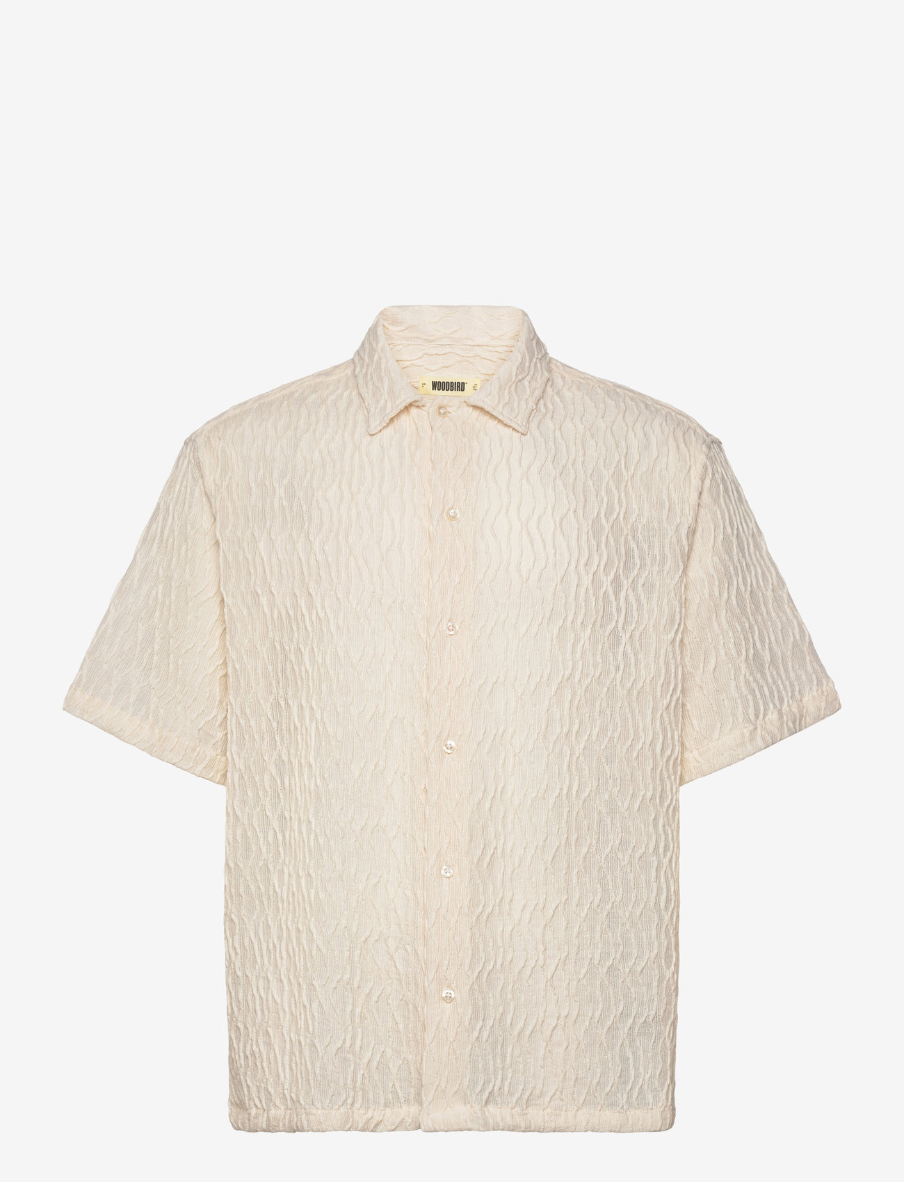 Woodbird - WBSunny Crooque Shirt - kurzarmhemden - off white - 1
