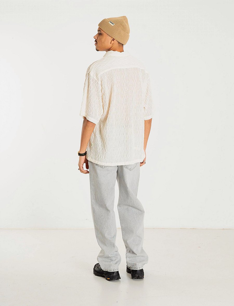 Woodbird - WBSunny Crooque Shirt - short-sleeved shirts - off white - 5