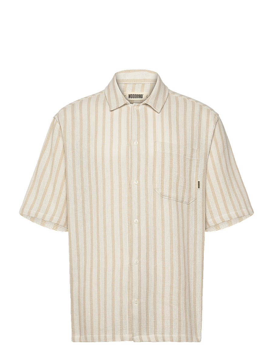 Woodbird - WBBanks Weeve Shirt - sand - 1