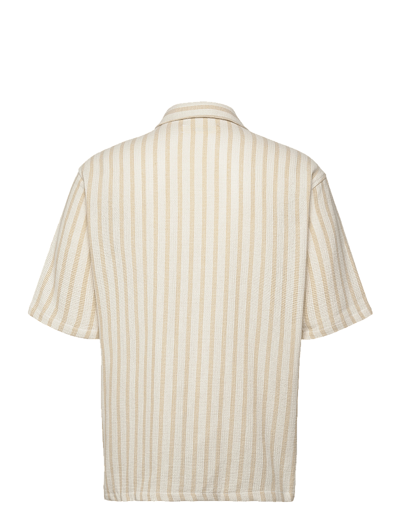 Woodbird - WBBanks Weeve Shirt - kurzarmhemden - sand - 2