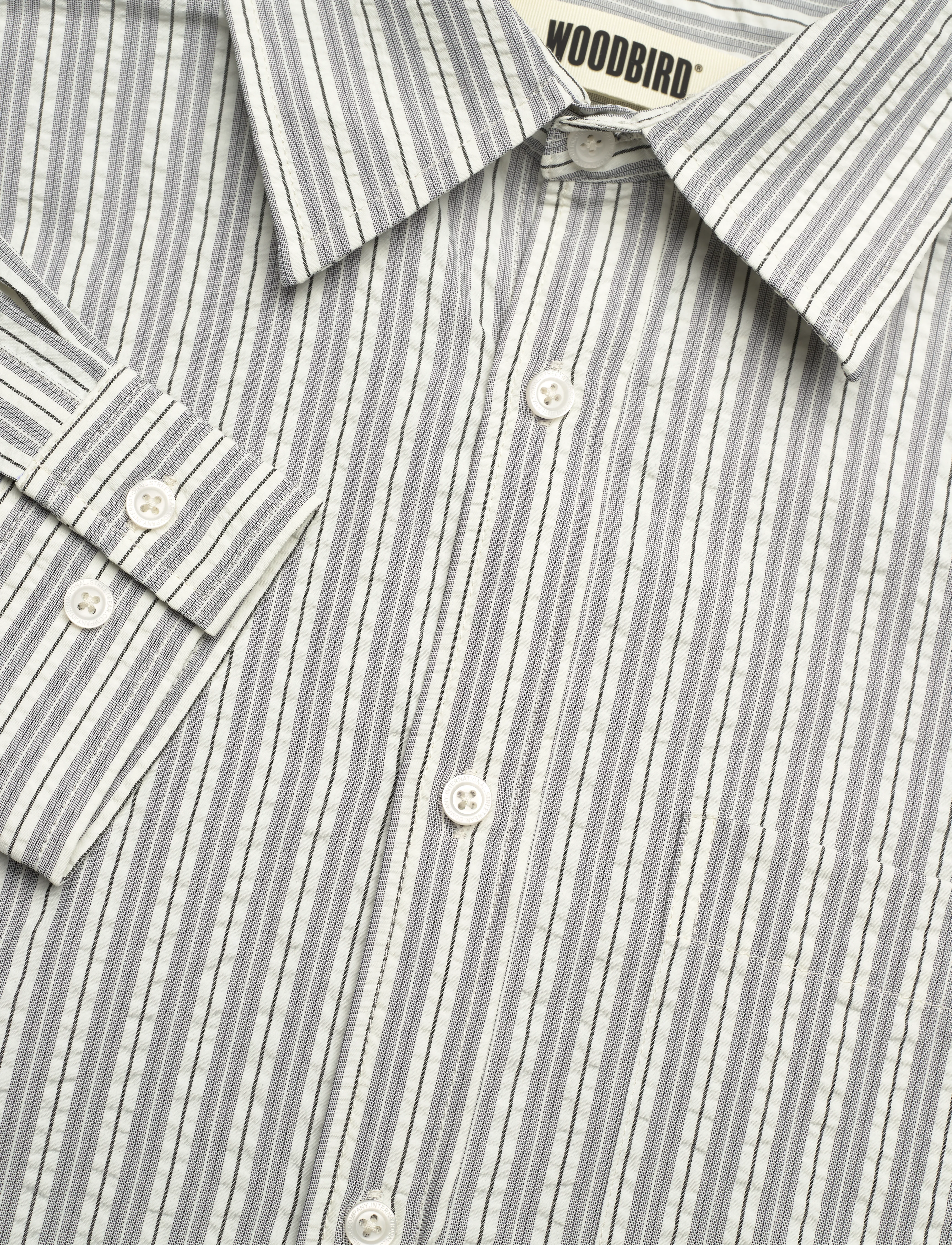 Woodbird - WBBuzo Hoi Shirt - stripete skjorter - grey - 3