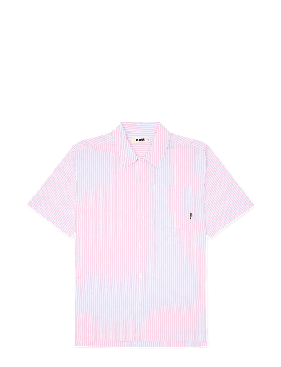 Woodbird - WBBanks Stripe Shirt - white-pink - 1