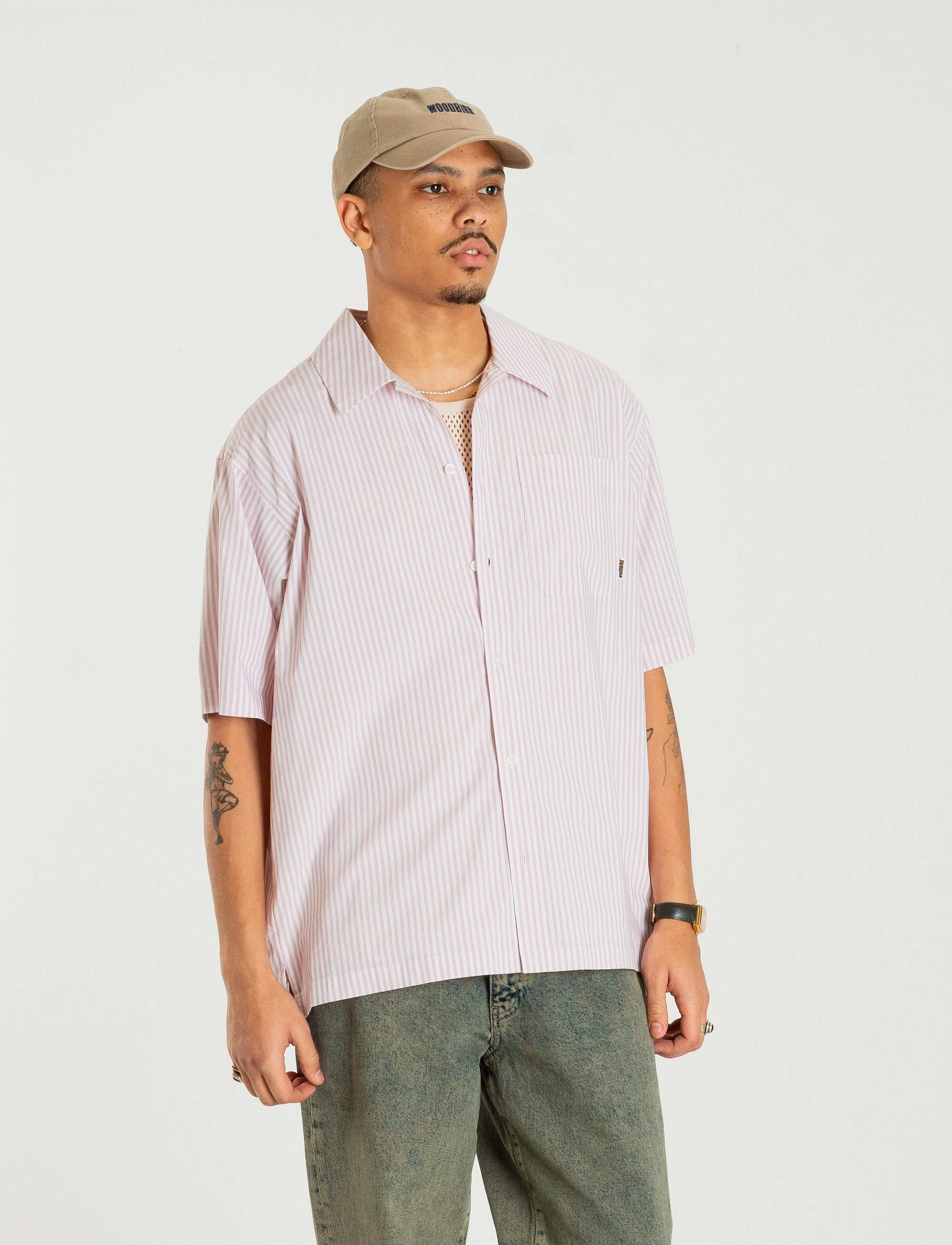 Woodbird - WBBanks Stripe Shirt - white-pink - 2
