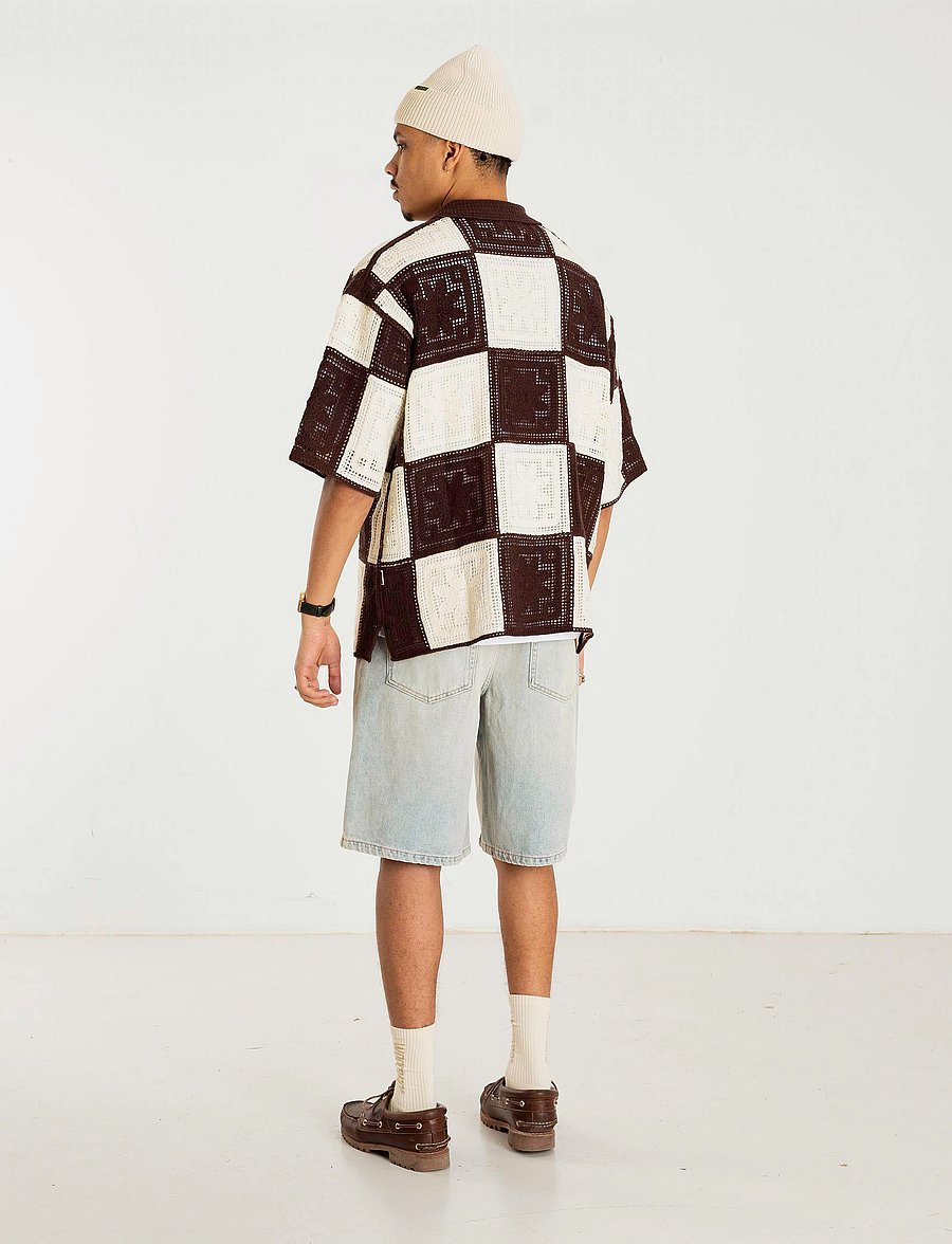 Woodbird - WBBanks Crochet Knit - brown-off white - 5