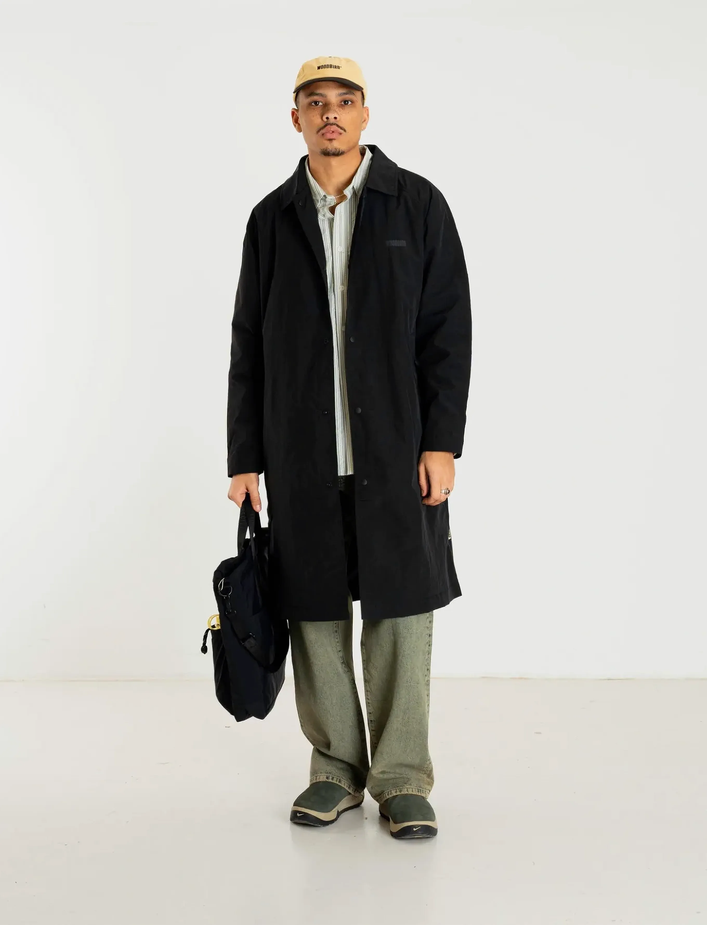 Woodbird Wbwing Nylon Coat, Mænd, Car Coat, Navy, Str: M